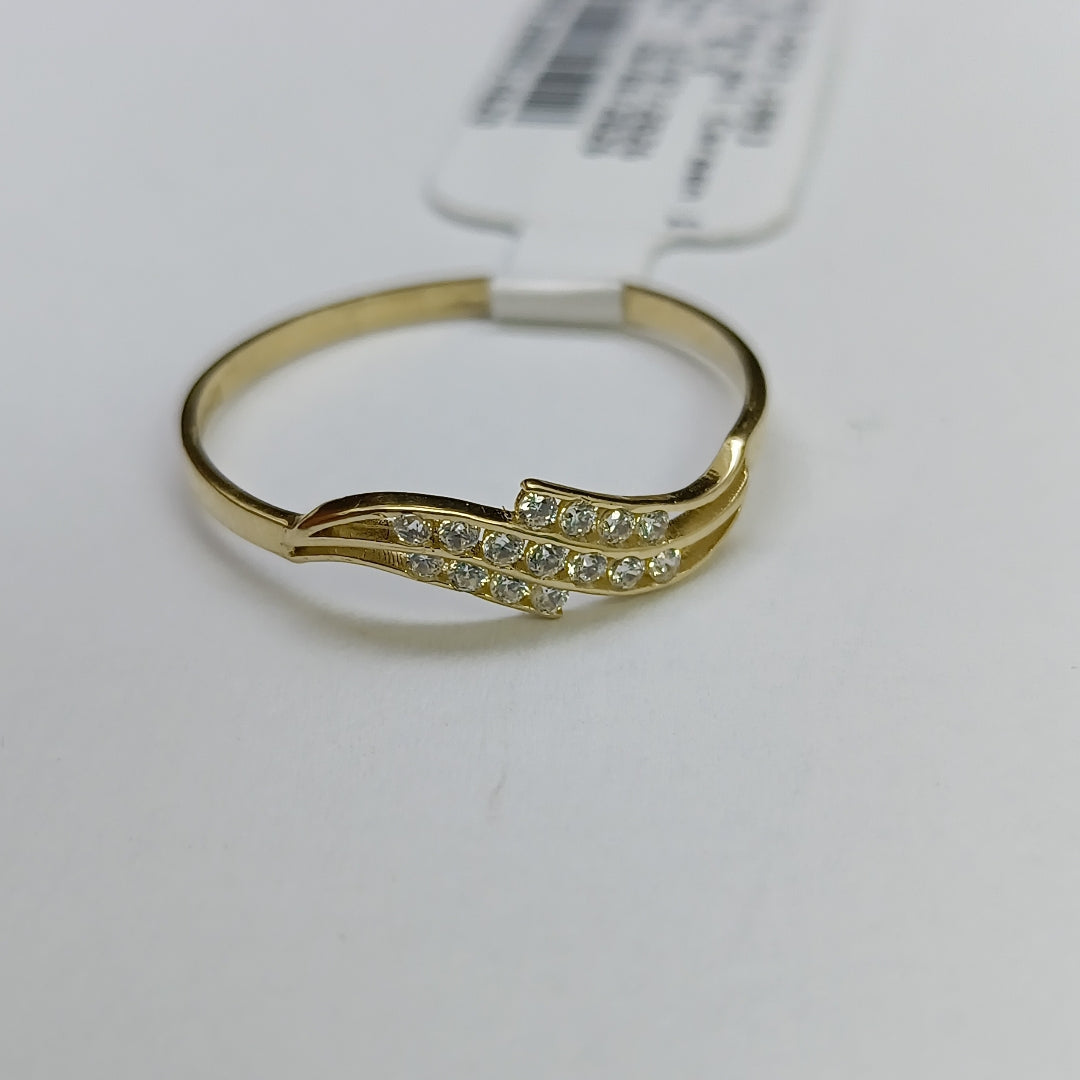 ANILLOS C CIRCONIAS 14K TALLA 9 0.9 GR (NUEVO)