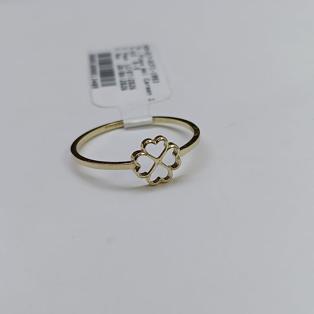 ANILLOS ANILLITO FIG TREBOL 10K TALLA 9 0.8 GR (NUEVO)