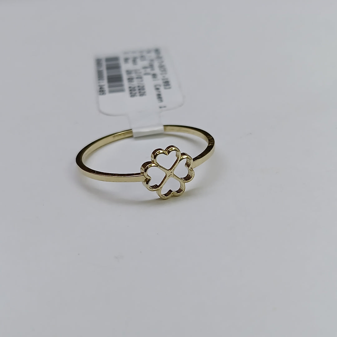ANILLOS ANILLITO FIG TREBOL 10K TALLA 9 0.8 GR (NUEVO)