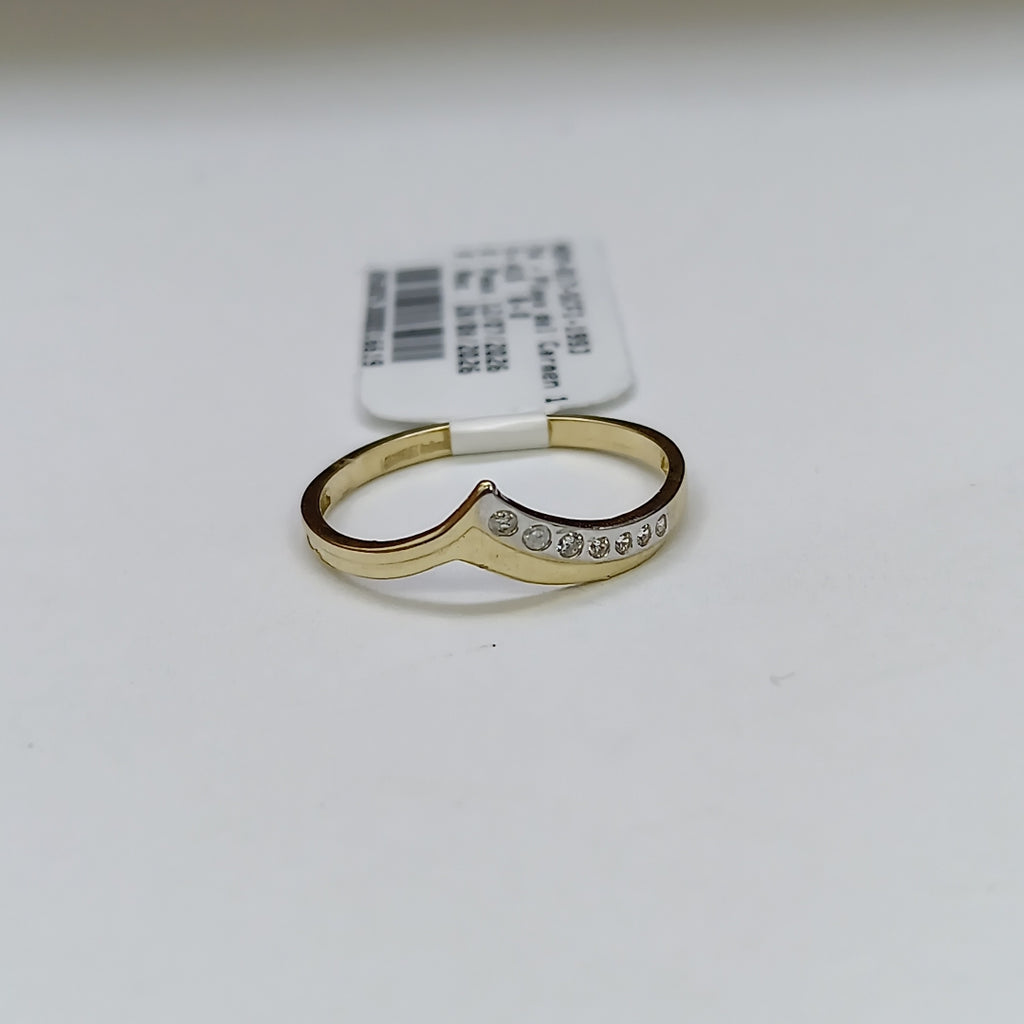 ANILLOS CON CIRCONIAS 14K TALLA 7 1 GR (NUEVO)