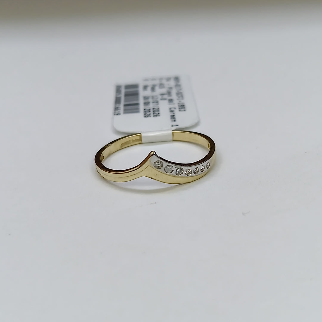 ANILLOS CON CIRCONIAS 14K TALLA 7 1 GR (NUEVO)
