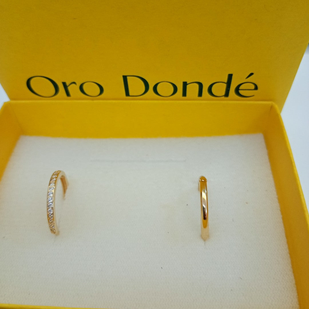 ARETES ARRACADAS C CIRCONIAS 14K 2 GR (NUEVO)