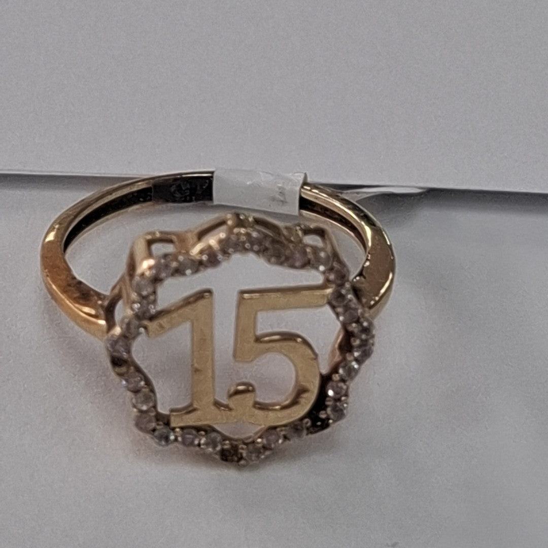 ANILLO DE GRADUACIÓN ORO 10 K 1.6 GRMS (SEMINUEVO)
