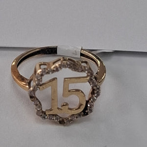 ANILLO DE GRADUACIÓN ORO 10 K 1.6 GRMS (SEMINUEVO)