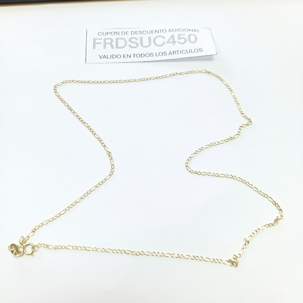 CADENAS TEJIDO 3X1 ORO 10K 55 CM 2.1 GR (NUEVO)