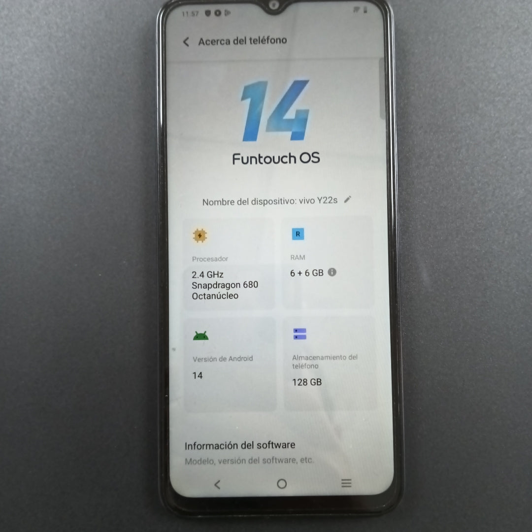 CELULAR VIVO Y22S V2206 128 GB 6 GB RAM