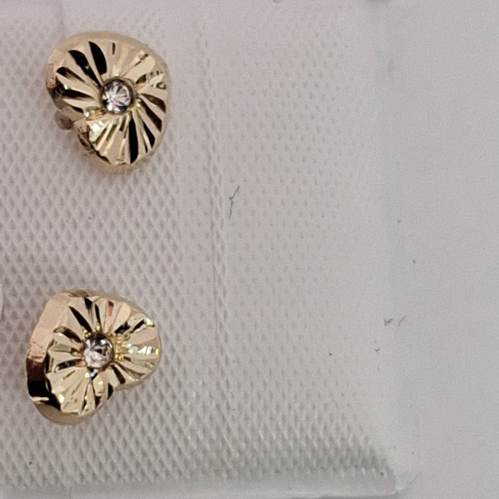 BROQUELES BROQUEL FIG CORAZON C CIRCONIA 14K 0.2603 GR (NUEVO)