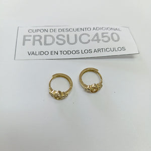 ARETES ARRACADAS CON CIRCONIAS Y PDRAS COL 14K 3.1 GR (NUEVO)