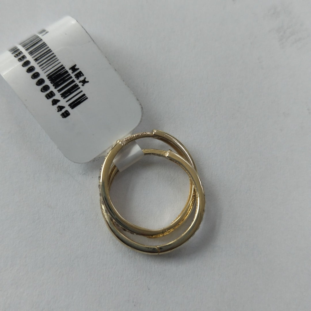 ARETES ARRACADAS C CIRCONIAS 14K 1.7 GR (NUEVO)