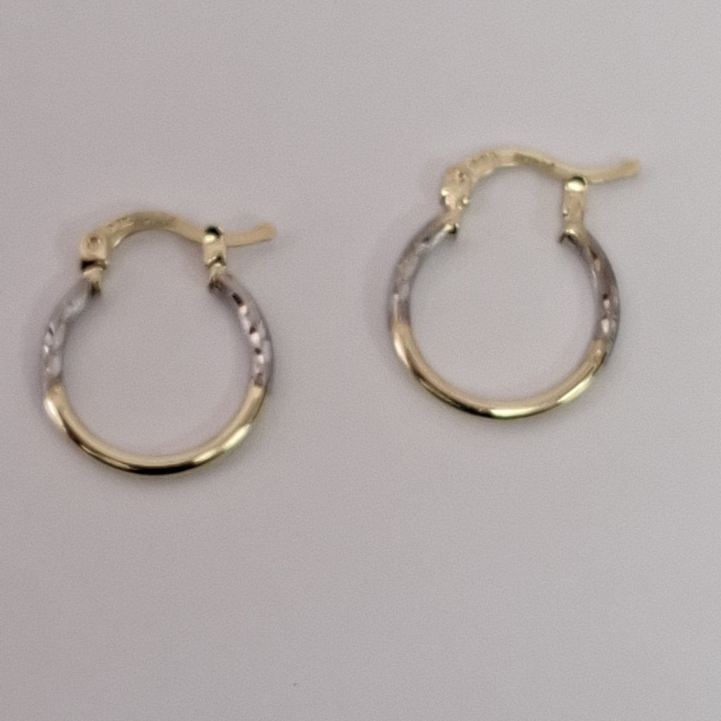 ARETES ARRACADAS COMBINADAS 14K 1.1 GR (NUEVO)
