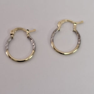 ARETES ARRACADAS COMBINADAS 14K 1.1 GR (NUEVO)