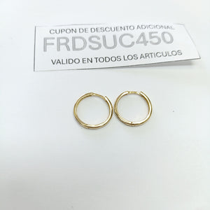 ARETES ARRACADAS C CIRCONIAS 14K 2 GR (NUEVO)