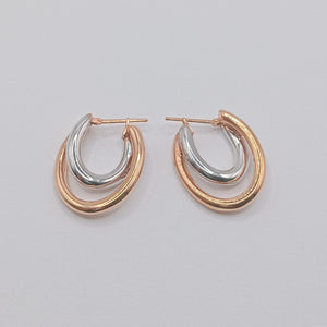 ARRACADAS PAR ORO COMBINADO 14 K 5.2 GRMS (SEMINUEVO)