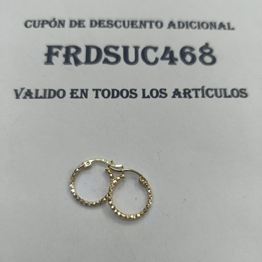 ARRACADAS PAR ORO 10 K 1 GRMS (SEMINUEVO)