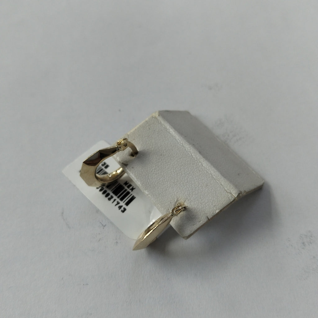 ARETES TEJIDO ARRACADA FACETADA 14K 1.2 GR (NUEVO)