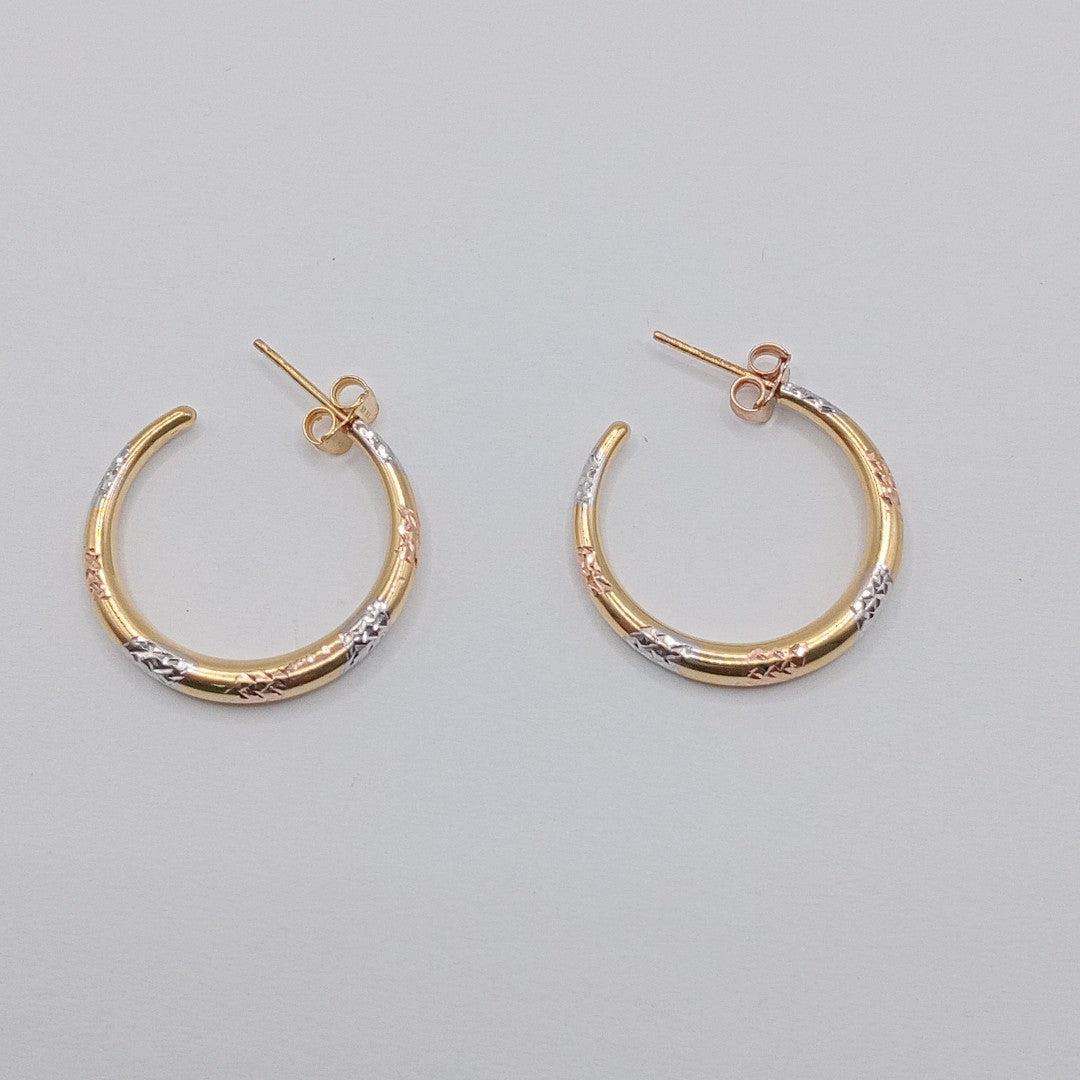 ARRACADAS PAR ORO COMBINADO 10 K 1.7 GRMS (SEMINUEVO)