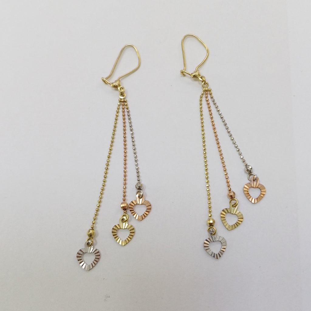 ARETES PAR ORO,ORO COMBINADO 14 K 2,60 GRMS (SEMINUEVO)