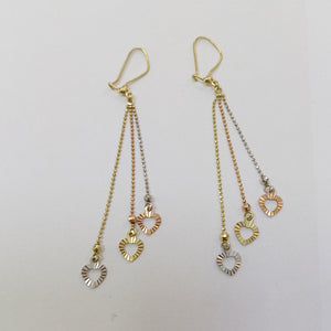 ARETES PAR ORO,ORO COMBINADO 14 K 2,60 GRMS (SEMINUEVO)