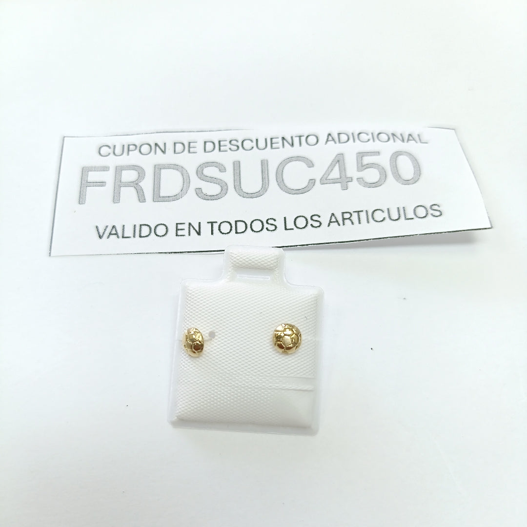 BROQUELES BROQUEL FIG BALON DE FUTBOL 14K 0.2387 GR (NUEVO)