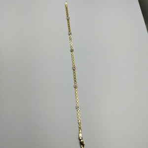 PULSERA ESPECIAL C FLORES 14K 18 CM 3 GR (NUEVO)