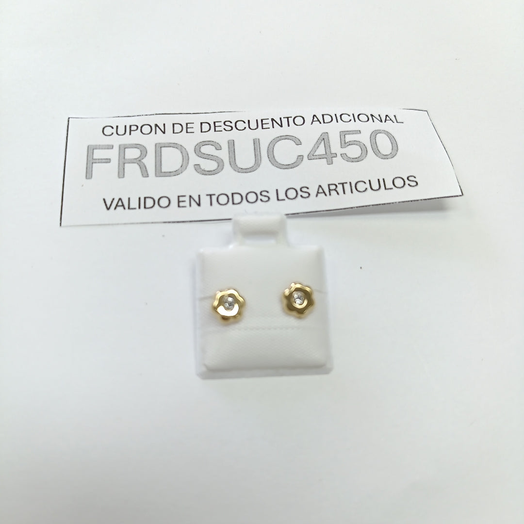 BROQUELES BROQUEL FIG FLOR C CIRCONIA 14K 0.2581 GR (NUEVO)