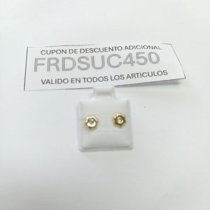 BROQUELES BROQUEL FIG FLOR C CIRCONIA 14K 0.2581 GR (NUEVO)