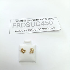 BROQUELES BROQUEL FIG MARIPOSA 14K 0.2668 GR (NUEVO)