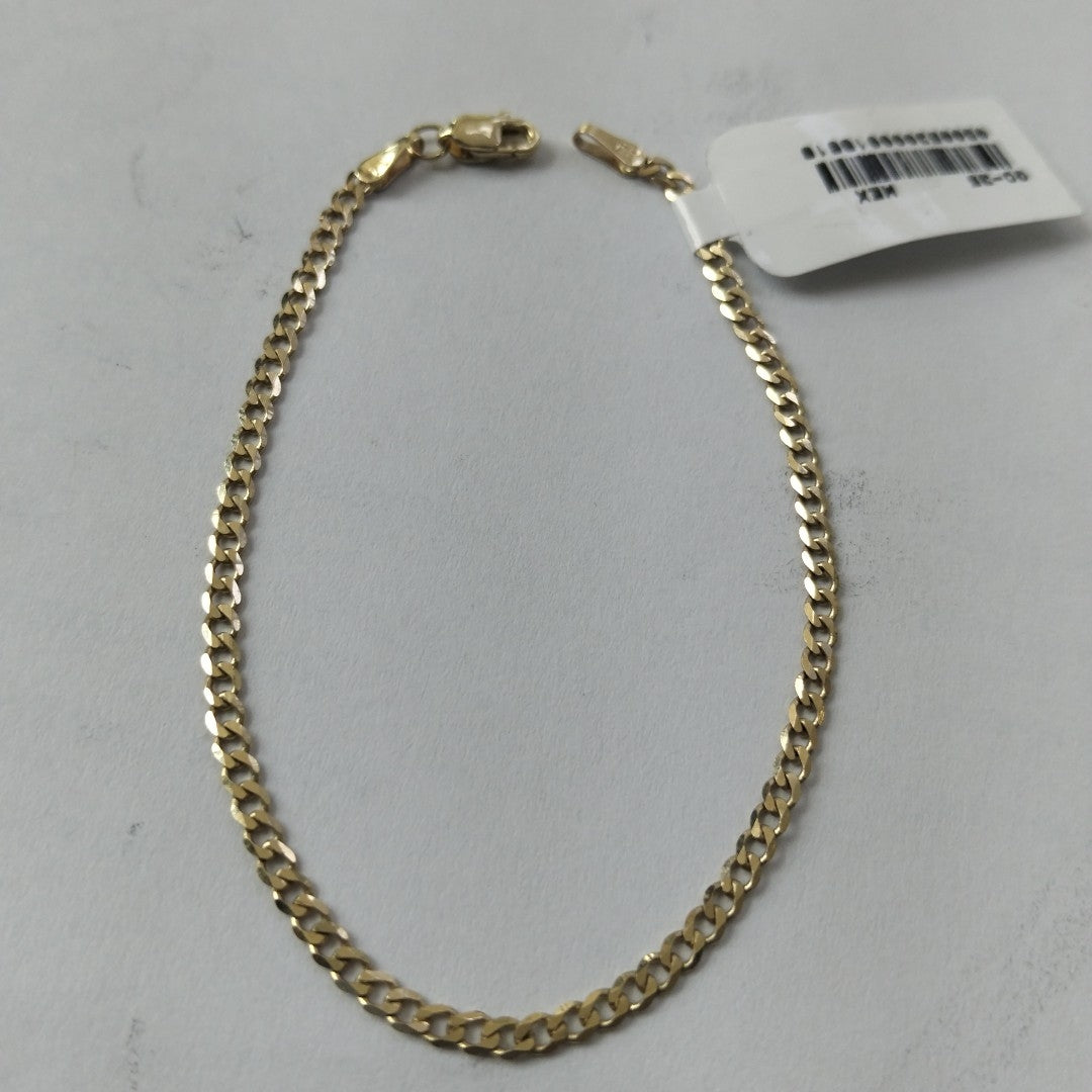 PULSERA TEJIDO BARBADA 14K 18 CM 2.1 GR (NUEVO)