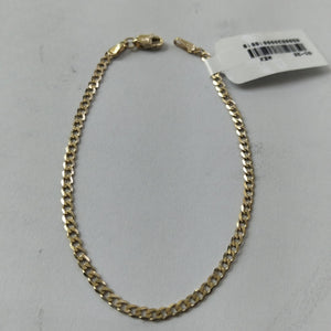 PULSERA TEJIDO BARBADA 14K 18 CM 2.1 GR (NUEVO)