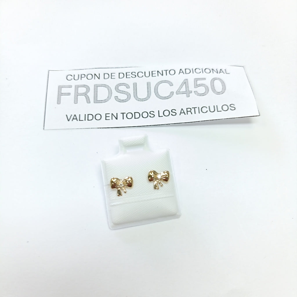 BROQUELES BROQUEL FIG MOÑO C CIRCONIA 14K 0.2441 GR (NUEVO)
