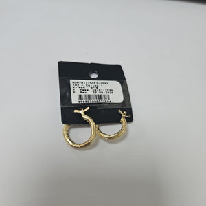 ARETES TEJIDO ARRACADAS CON DISEÑO 14K 2.6 GR (NUEVO)