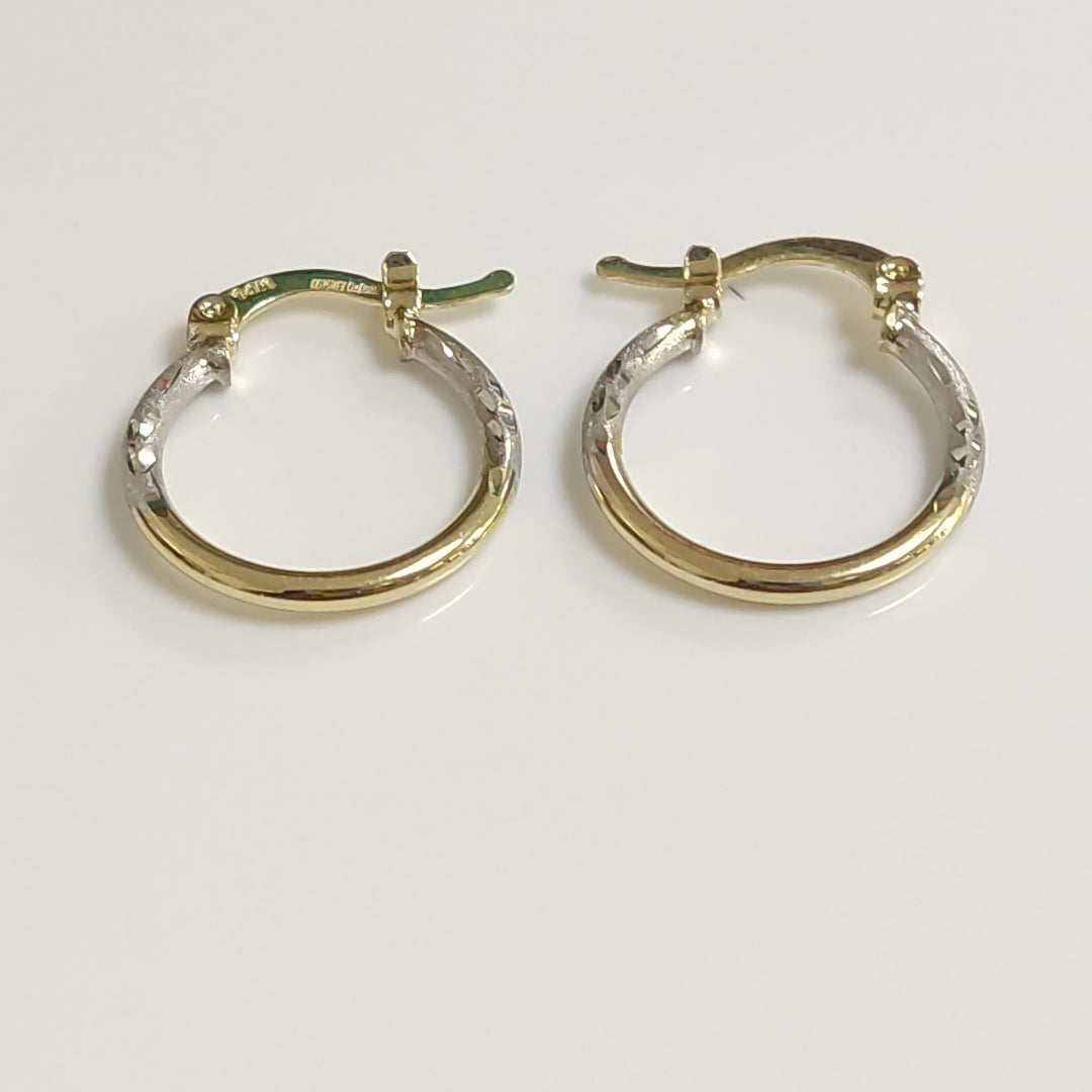 ARETES ARRACADAS COMBINADAS 14K 1.2 GR (NUEVO)