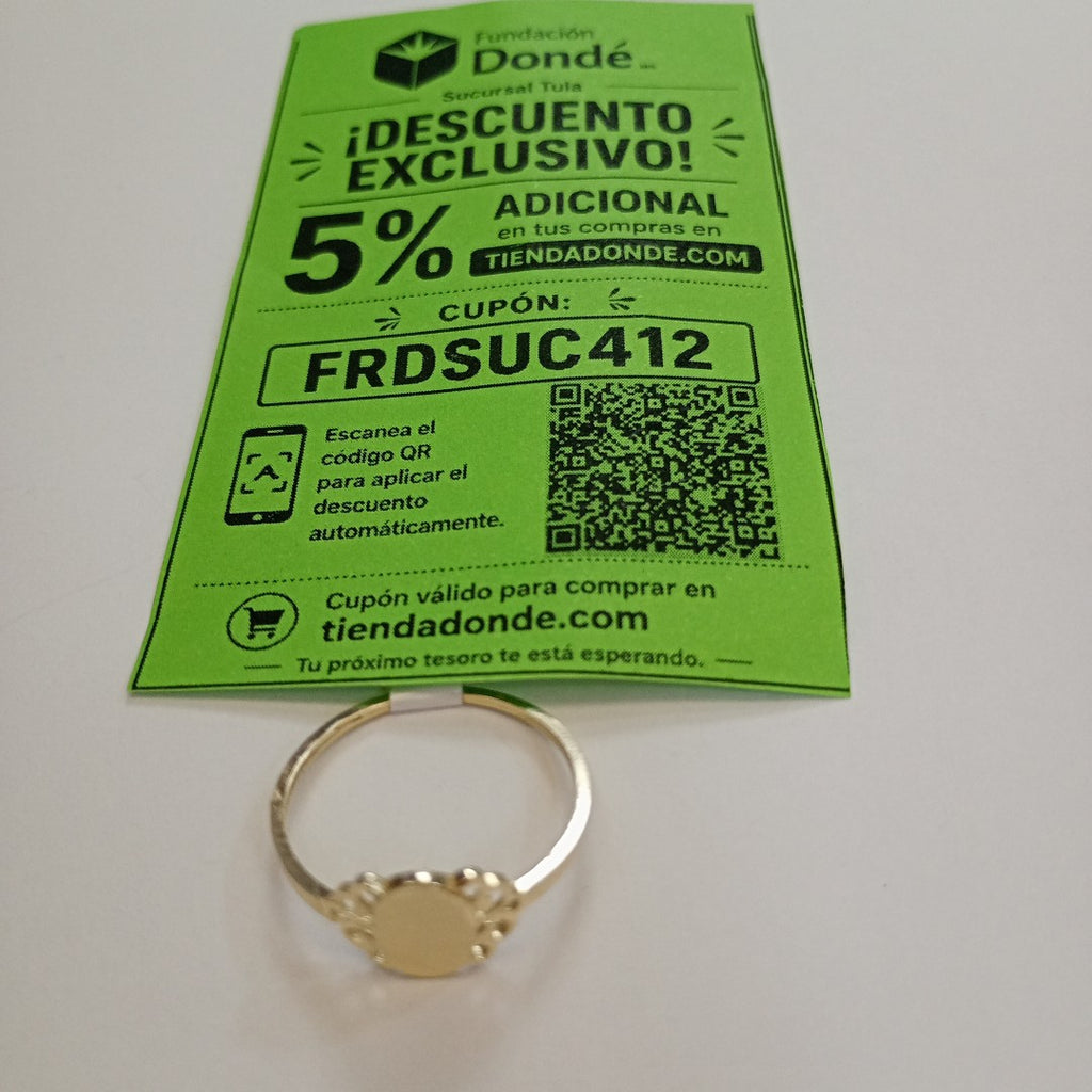 ANILLOS ANILLITO 10K TALLA 8 1 GR (NUEVO)