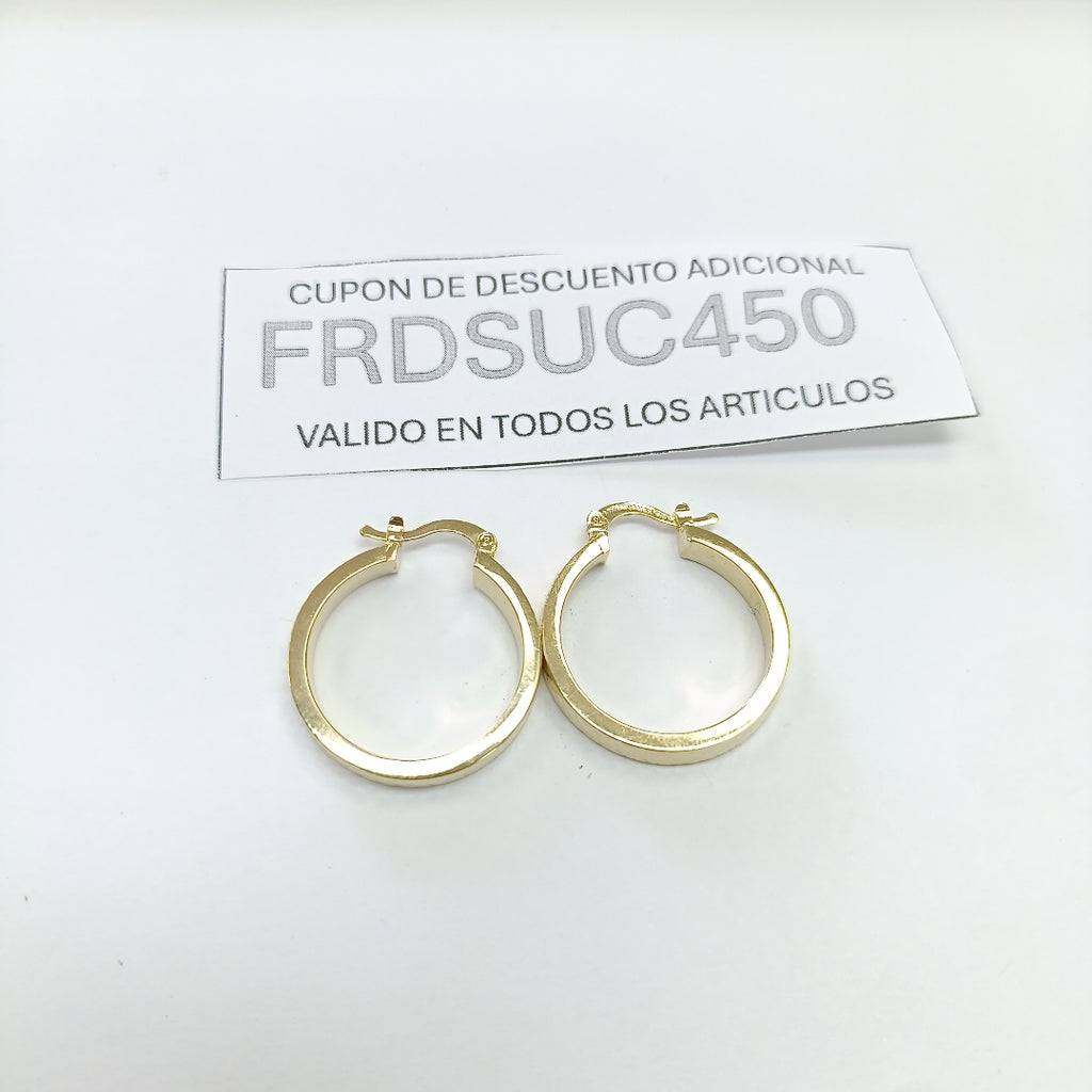 ARETES TEJIDO ARRACADAS FACETADAS 14K 2.9 GR (NUEVO)