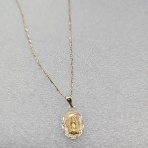 CADENA, MEDALLA RELIGIOSA ORO 10 K 2 GRMS (SEMINUEVO)