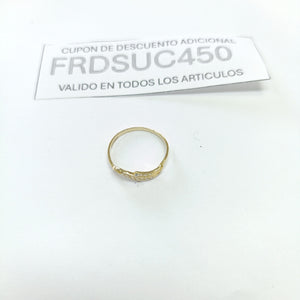 ANILLOS CON CIRCONIAS 14K TALLA 7 0.9 GR (NUEVO)