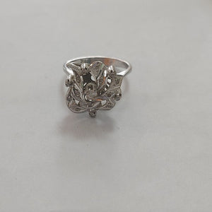 ANILLO ORO, ORO BLANCO 14 K 4.6 GRMS (SEMINUEVO)