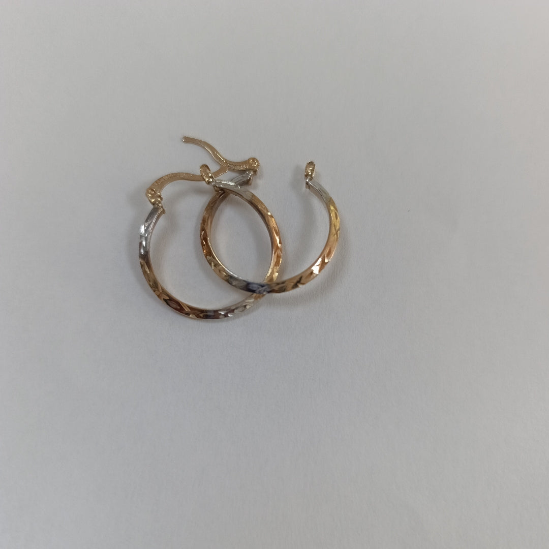 ARRACADAS PAR ORO COMBINADO 10 K 1.4 GRMS (SEMINUEVO)