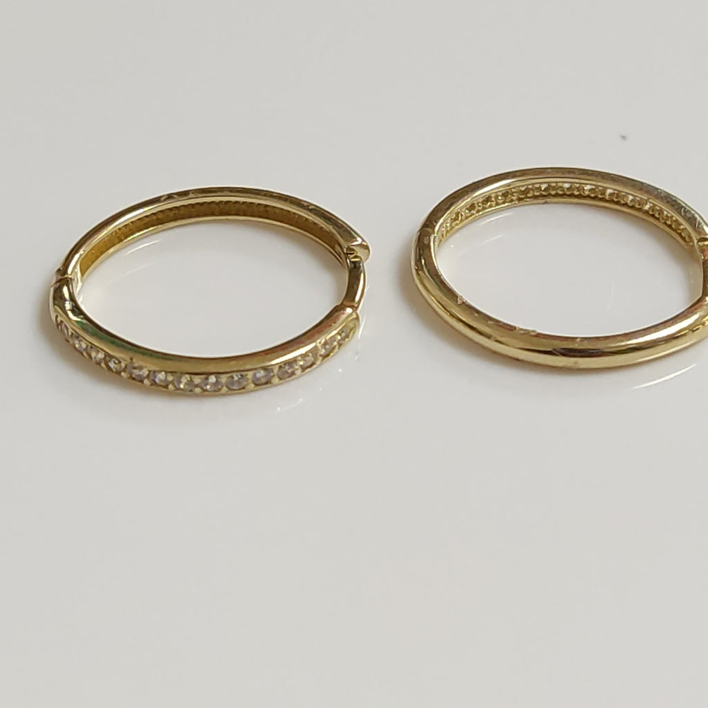 ARETES ARRACADAS C CIRCONIAS 14K 1.7 GR (NUEVO)