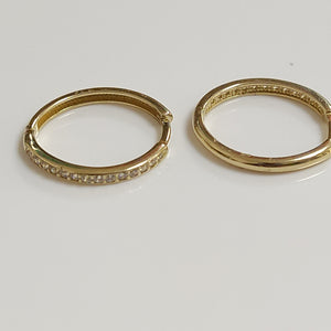 ARETES ARRACADAS C CIRCONIAS 14K 1.7 GR (NUEVO)