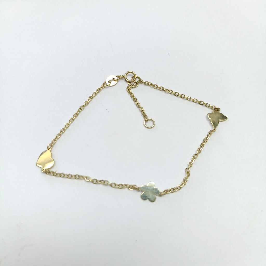 PULSERA ESPECIAL C FIGURAS 14K 18 CM 1.8 GR (NUEVO)
