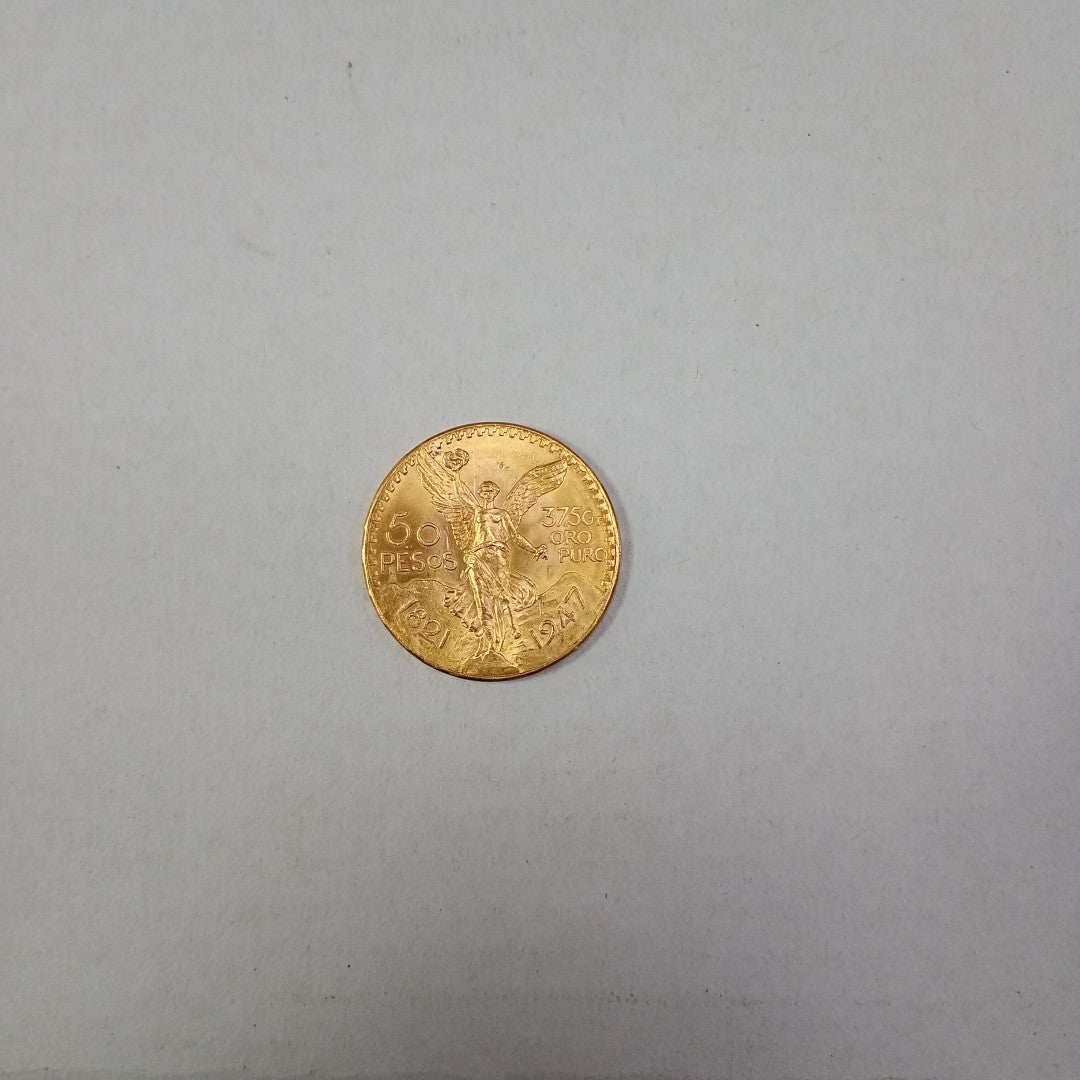 K1 41,60 GRMS 21 K IDENTIFICACIÓN MONEDA NOMINATIVA MONEDAS PESOS 50 PESOS (SEMINUEVO)