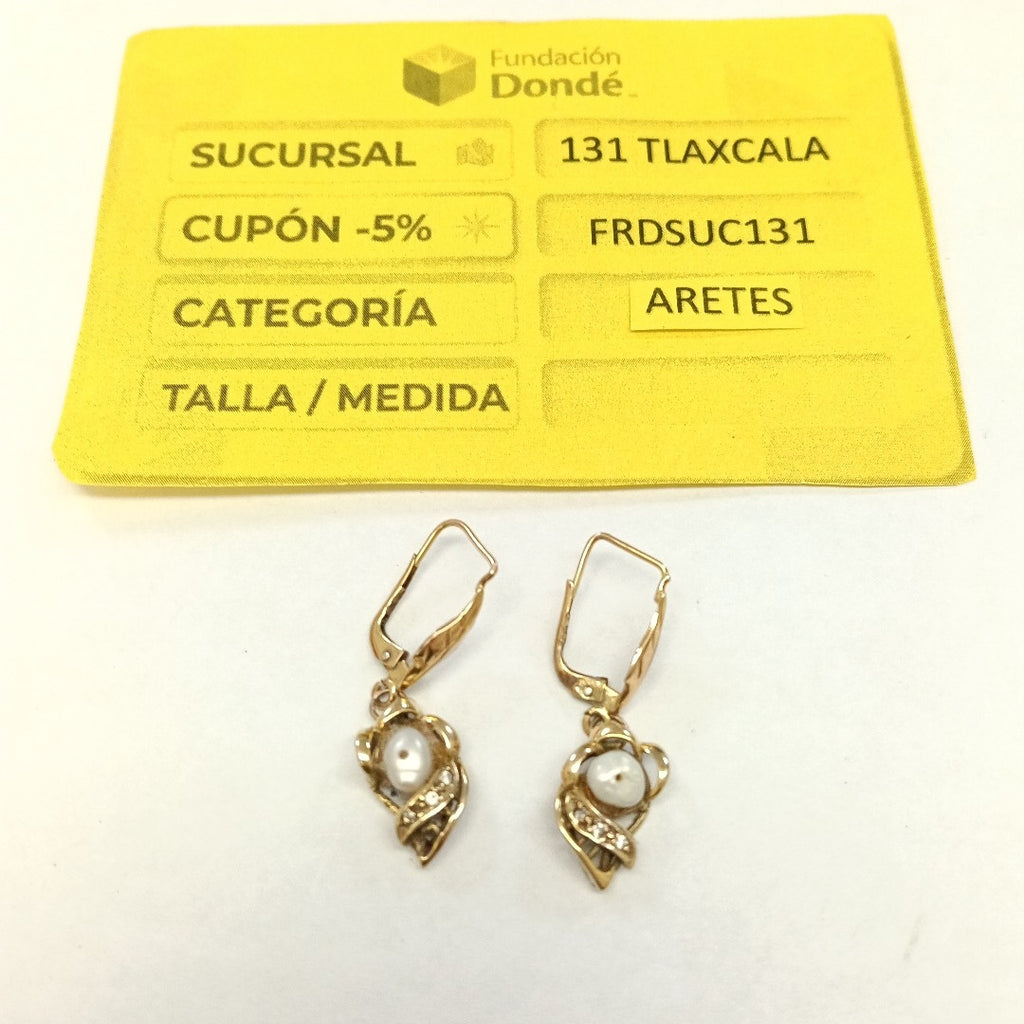 ARETES PAR ORO 10 K 3.4 GRMS (SEMINUEVO)