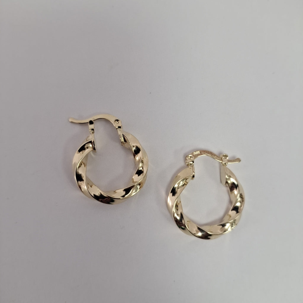 ARETES ARRACADA TORZAL 14K 2 GR (NUEVO)