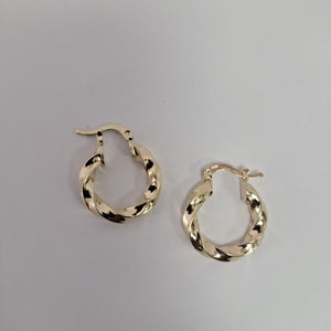 ARETES ARRACADA TORZAL 14K 2 GR (NUEVO)