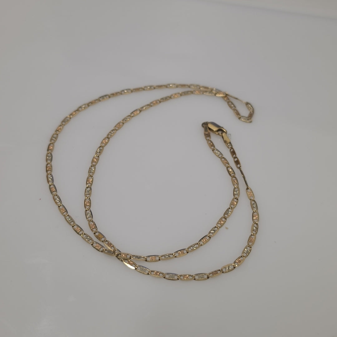 CADENA ORO COMBINADO 14 K 5 GRMS (SEMINUEVO)