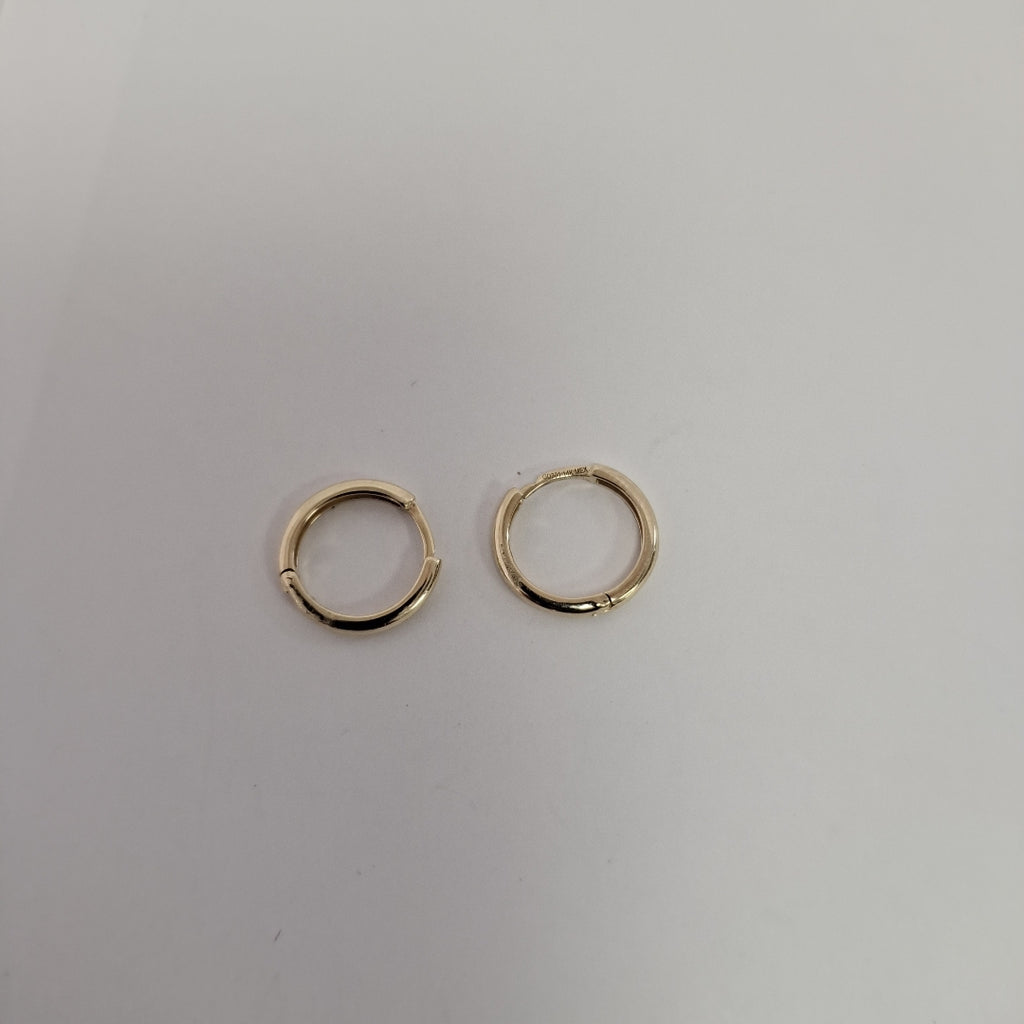ARETES HUGGIES LISAS 14K 1.5 GR (NUEVO)