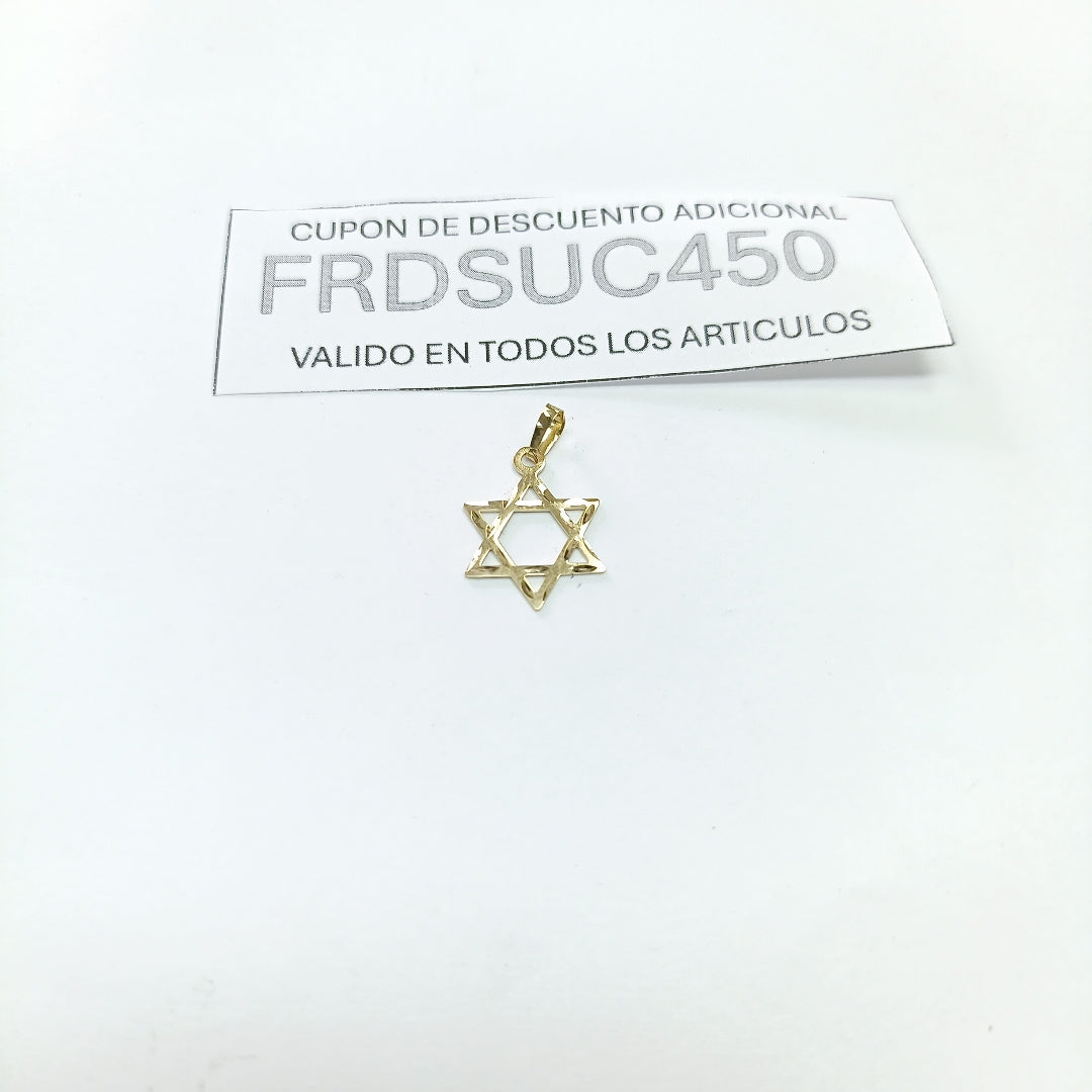 DIJE TEJIDO ESTRELLA DE DAVID 14K 0.5 GR (NUEVO)