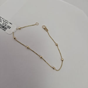 PULSERA ESPECIAL CON BOLITAS 14K 18 CM 1.4 GR (NUEVO)