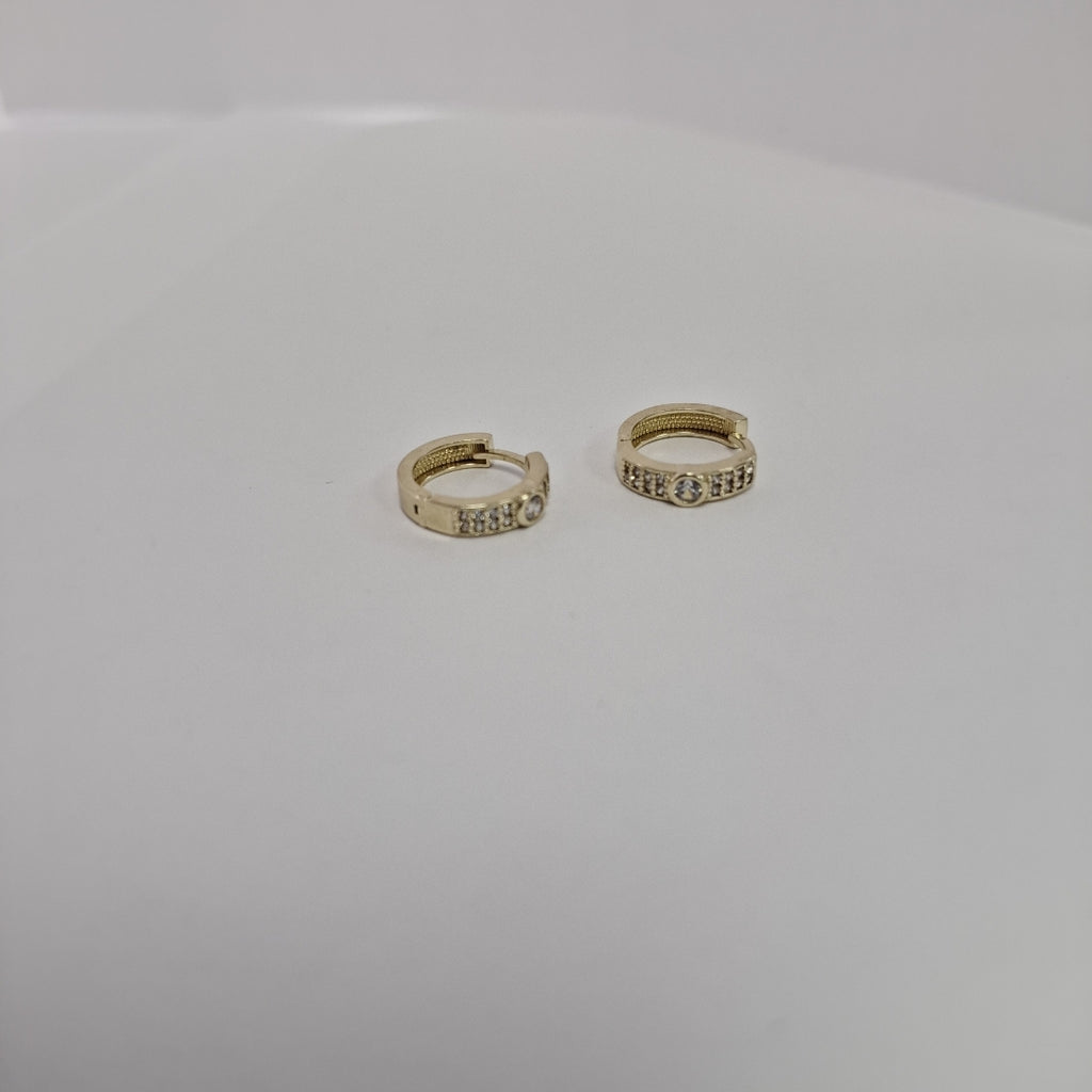 ARETES ARRACADAS C CIRCONIAS 10K 2.7 GR (NUEVO)
